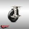 Service Caster 4 Inch 316SS Soft Rubber Wheel Swivel Top Plate Caster with Brake SCC-SS31620S414-SRS-TLB - alternate 3